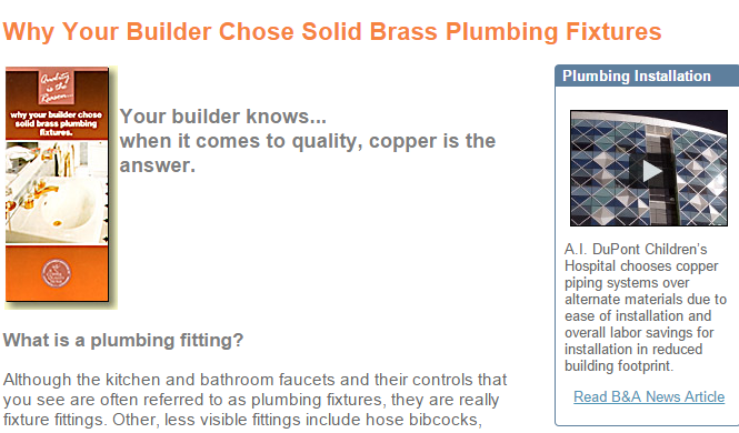 Why Your Builder Chose Solid Brass Plumbing Fixtures