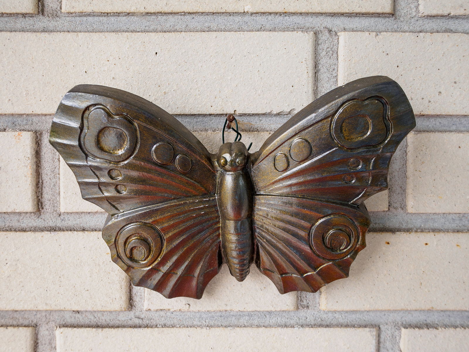 Bronze Butterfly On Wall