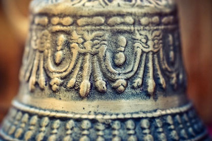 engraved bronze bell