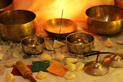 brass bowls and incense